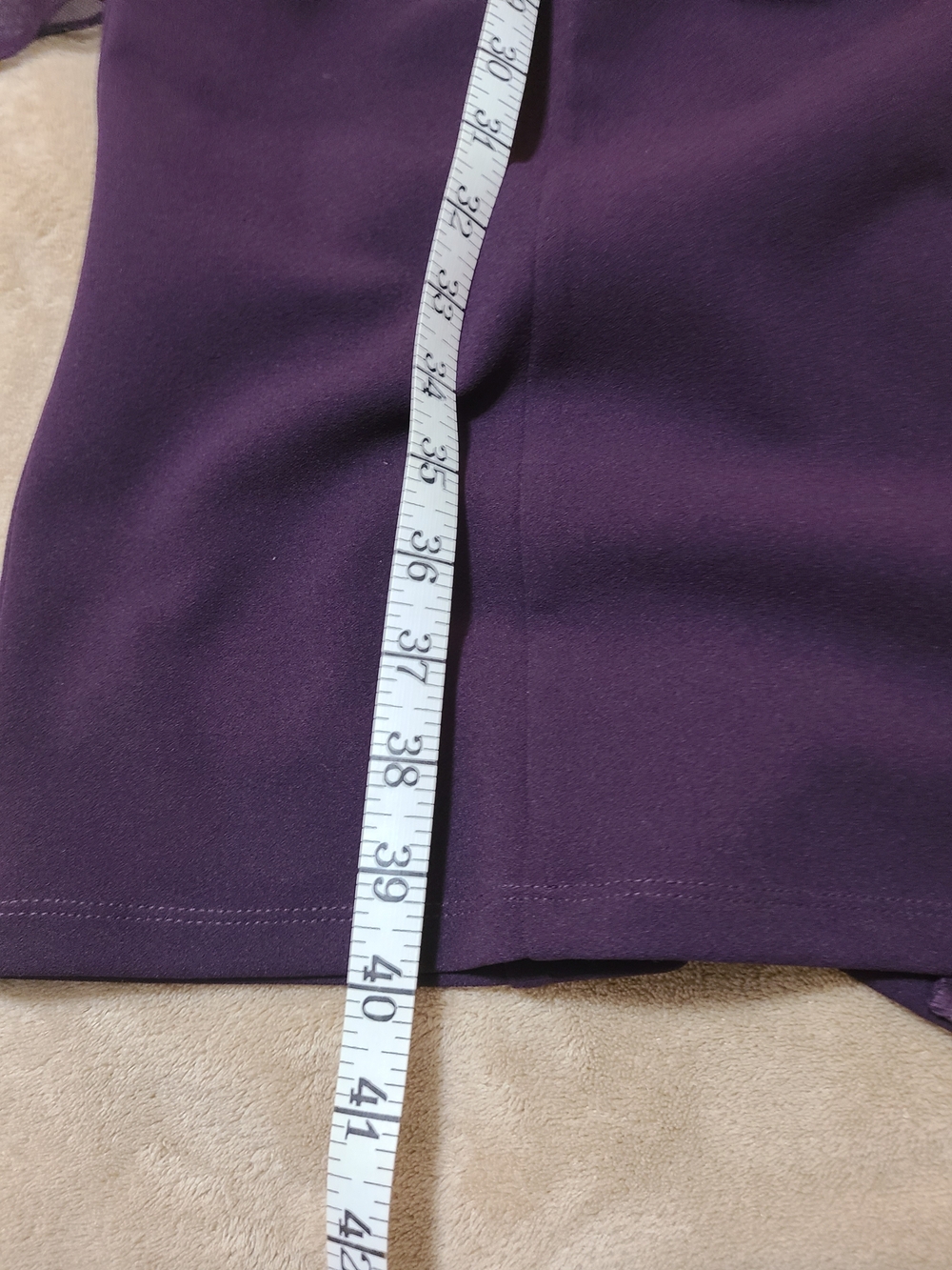 Alex Evenings Plum Beaded Illusion-Sleeve Cocktail Dress - Picture 9 of 11